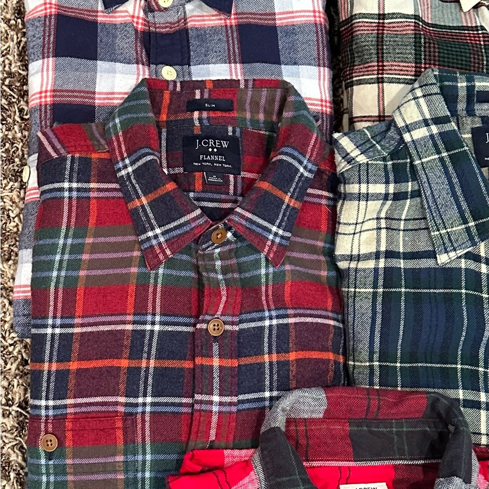 J. Crew mens flannel slim fit shirts- medium - Picture 3 of 3